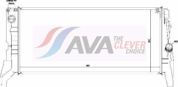 AVA BW2657 - Радіатор, охолодження двигуна autozip.com.ua