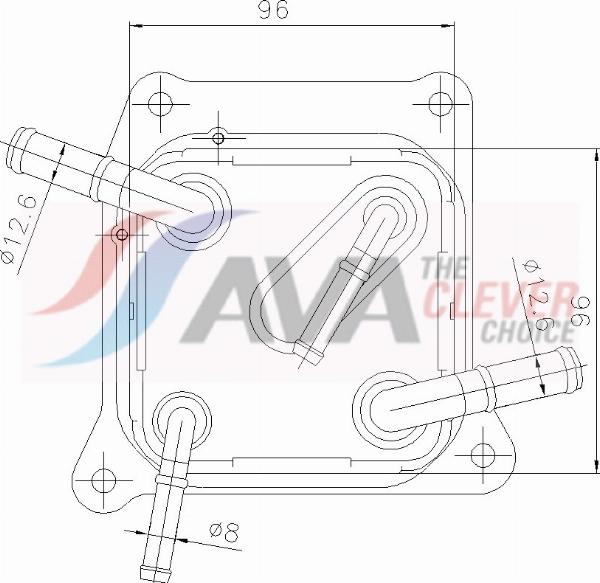 AVA DN3542 - Масляний радіатор, автоматична коробка передач autozip.com.ua