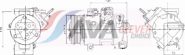 AVA FDAK732 - Компресор, кондиціонер autozip.com.ua