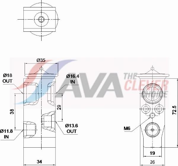 AVA VN1459 - Розширювальний клапан, кондиціонер autozip.com.ua
