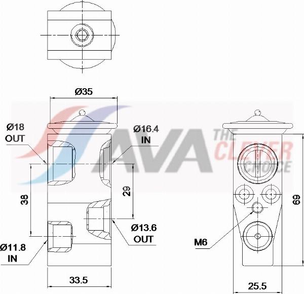 AVA VN1458 - Розширювальний клапан, кондиціонер autozip.com.ua