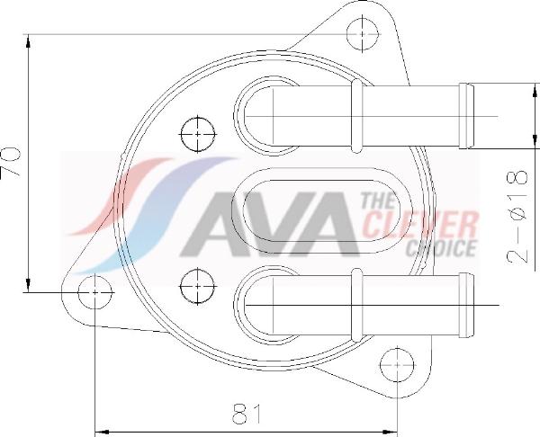 AVA VO3311 - Масляний радіатор, автоматична коробка передач autozip.com.ua
