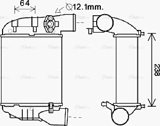 Ava Quality Cooling AI 4186 - Интеркулер autozip.com.ua