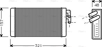 Ava Quality Cooling AI 6052 - Радиатор отопителя AUDI 100-200-A6 ALL MT-AT Ava autozip.com.ua