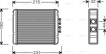 Ava Quality Cooling AI 6198 - Теплообмінник, опалення салону autozip.com.ua