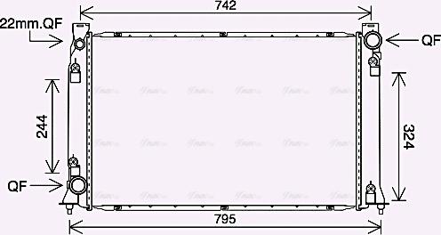 Ava Quality Cooling AI2407 - Радіатор, охолодження двигуна autozip.com.ua