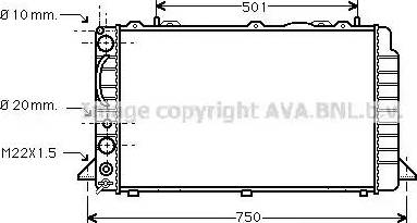 Ava Quality Cooling AI 2059 - Радіатор, охолодження двигуна autozip.com.ua