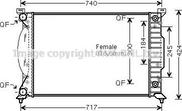 Ava Quality Cooling AI 2241 - Радіатор, охолодження двигуна autozip.com.ua