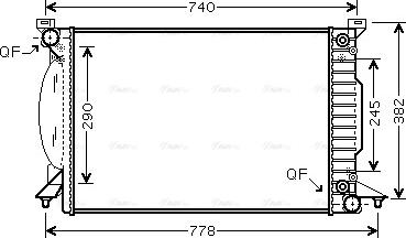 Ava Quality Cooling AI 2207 - Радіатор, охолодження двигуна autozip.com.ua