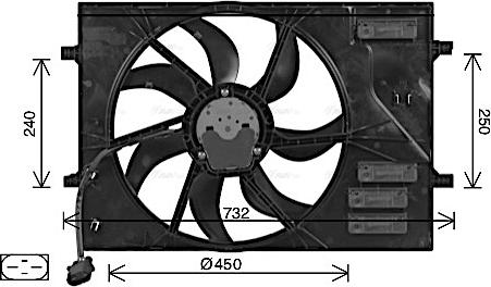 Ava Quality Cooling AI7525 - Вентилятор, охолодження двигуна autozip.com.ua