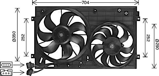 Ava Quality Cooling AI7526 - Вентилятор, охолодження двигуна autozip.com.ua