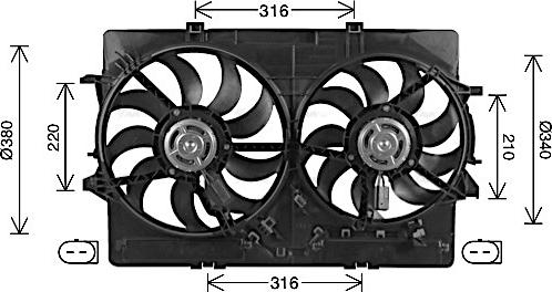 Ava Quality Cooling AI7522 - Вентилятор, охолодження двигуна autozip.com.ua