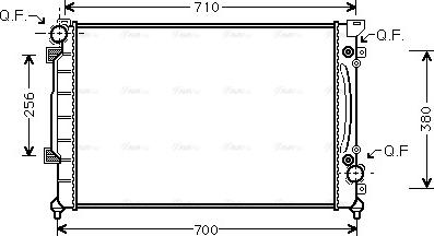 AVA AIA2157 - Радіатор, охолодження двигуна autozip.com.ua