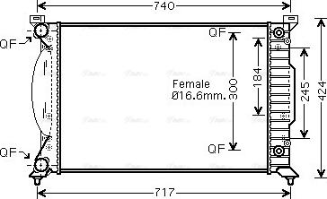 Ava Quality Cooling AIA2241 - Радіатор, охолодження двигуна autozip.com.ua