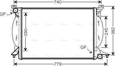 AVA AIA2206 - Радіатор, охолодження двигуна autozip.com.ua