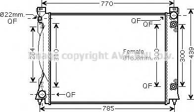 Ava Quality Cooling AIA2236 - Радіатор, охолодження двигуна autozip.com.ua