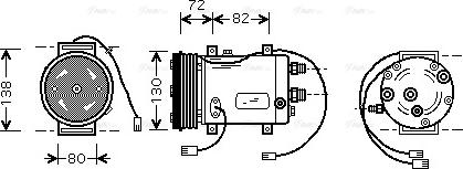 Ava Quality Cooling AIAK179 - Компресор, кондиціонер autozip.com.ua