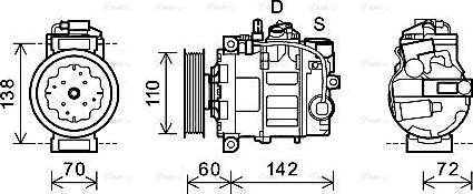 Ava Quality Cooling AIAK344 - Компресор, кондиціонер autozip.com.ua