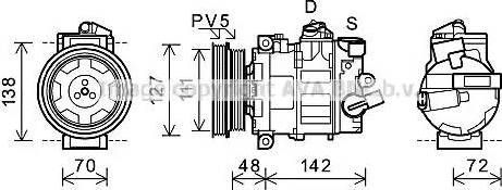 Ava Quality Cooling AIK359 - Компресор, кондиціонер autozip.com.ua