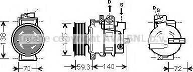 Ava Quality Cooling AIAK313 - Компресор, кондиціонер autozip.com.ua