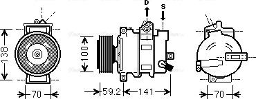 Ava Quality Cooling AIK329 - Компресор, кондиціонер autozip.com.ua