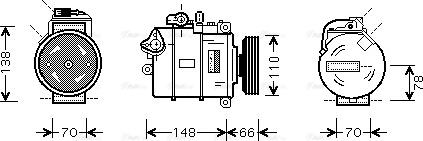 Ava Quality Cooling AIAK247 - Компресор, кондиціонер autozip.com.ua