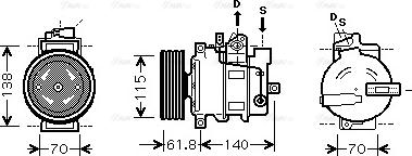 Ava Quality Cooling AIAK263 - Компресор, кондиціонер autozip.com.ua