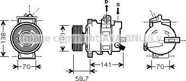 Ava Quality Cooling AIAK287 - Компресор, кондиціонер autozip.com.ua