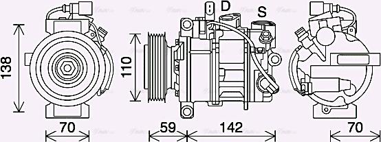 Ava Quality Cooling AIK410 - Компресор, кондиціонер autozip.com.ua