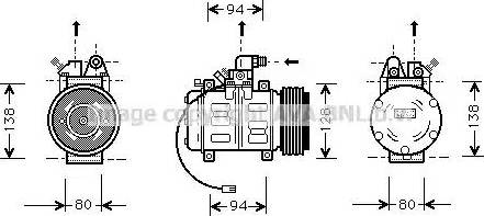 Ava Quality Cooling AI K182 - Компресор, кондиціонер autozip.com.ua