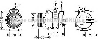 Ava Quality Cooling AIK314 - Компресор, кондиціонер autozip.com.ua