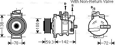 Ava Quality Cooling AIK334 - Компресор, кондиціонер autozip.com.ua