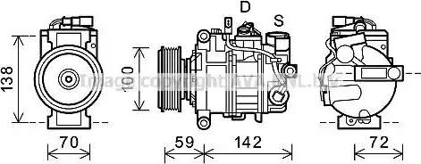 Ava Quality Cooling AIK338 - Компресор, кондиціонер autozip.com.ua