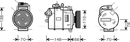 Ava Quality Cooling AI K226 - Компресор, кондиціонер autozip.com.ua