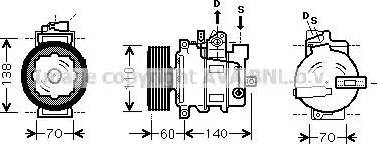 Ava Quality Cooling AI K272 - Компресор, кондиціонер autozip.com.ua