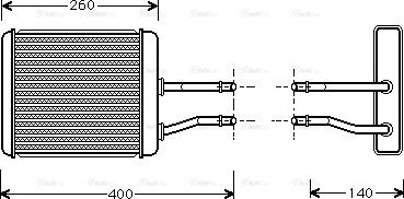 Ava Quality Cooling AL 6073 - Теплообмінник, опалення салону autozip.com.ua