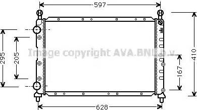 Ava Quality Cooling AL 2074 - Радіатор, охолодження двигуна autozip.com.ua