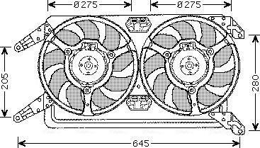 Ava Quality Cooling AL 7512 - Вентилятор, охолодження двигуна autozip.com.ua