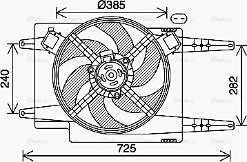 Ava Quality Cooling AL7525 - Вентилятор, охолодження двигуна autozip.com.ua