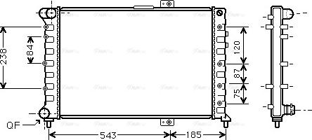 Ava Quality Cooling ALA2075 - Радіатор, охолодження двигуна autozip.com.ua