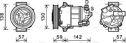 Ava Quality Cooling ALAK126 - Компресор, кондиціонер autozip.com.ua