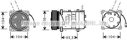 Ava Quality Cooling AL K014 - Компресор, кондиціонер autozip.com.ua