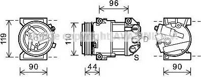 Ava Quality Cooling ALK125 - Компресор, кондиціонер autozip.com.ua