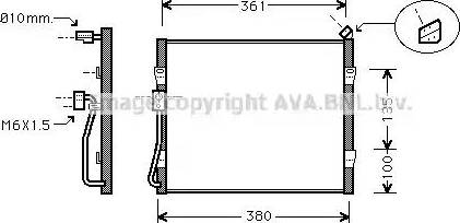 Ava Quality Cooling AU 5135 - Конденсатор, кондиціонер autozip.com.ua