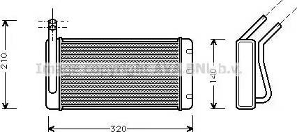 Ava Quality Cooling AU 6054 - Теплообмінник, опалення салону autozip.com.ua