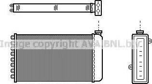 Ava Quality Cooling AU 6057 - Теплообмінник, опалення салону autozip.com.ua