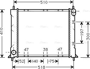 Ava Quality Cooling AU 2150 - Радіатор, охолодження двигуна autozip.com.ua