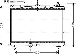 Ava Quality Cooling AU 2121 - Радіатор, охолодження двигуна autozip.com.ua