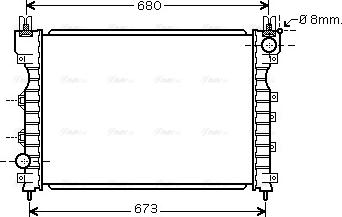 Ava Quality Cooling AU 2174 - Радіатор, охолодження двигуна autozip.com.ua