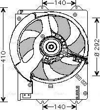 Ava Quality Cooling AU 7502 - Вентилятор, охолодження двигуна autozip.com.ua